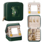 Enthralite Travel Jewelry Box for Girls: Traveling Ring Case Gift for Women - Mini Organizer for Necklaces Earrings White A