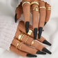 YEEZII 25 Pcs Gold Knuckle Rings Set for Women, Cute Stackable Finger Midi Rings, Dainty Gold Chunky Stacking Statement Womens ring pack