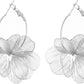 Dangle Flower Earrings for Women Statement Trendy Hoop Earring Floral Drop Earrings Jewelry