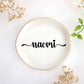 JoycuFF Initial A Ceramic Jewelry Tray, Bridesmaid Bride Gifts, Engagement Birthday Best Friend Mom Grandma Sister Gifts for Women, Trinket Dish for Rings Earrings Necklaces Bracelets Keys