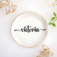 JoycuFF Initial A Ceramic Jewelry Tray, Bridesmaid Bride Gifts, Engagement Birthday Best Friend Mom Grandma Sister Gifts for Women, Trinket Dish for Rings Earrings Necklaces Bracelets Keys