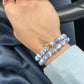 Beads Bow Charm Bracelet for Women Flower Vintage Bracelet Handmade Stretch Beaded Dainty Romantic Jewelry Gifts