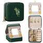 Enthralite Travel Jewelry Box for Girls: Traveling Ring Case Gift for Women - Mini Organizer for Necklaces Earrings White A