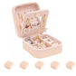 KElofoN Travel jewelry case Travel jewelry box Travel Jewelry Organizer Small box Gift for Girls Women with Mirror(Pink)