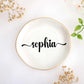 JoycuFF Initial A Ceramic Jewelry Tray, Bridesmaid Bride Gifts, Engagement Birthday Best Friend Mom Grandma Sister Gifts for Women, Trinket Dish for Rings Earrings Necklaces Bracelets Keys