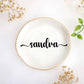 JoycuFF Initial A Ceramic Jewelry Tray, Bridesmaid Bride Gifts, Engagement Birthday Best Friend Mom Grandma Sister Gifts for Women, Trinket Dish for Rings Earrings Necklaces Bracelets Keys