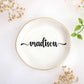 JoycuFF Initial A Ceramic Jewelry Tray, Bridesmaid Bride Gifts, Engagement Birthday Best Friend Mom Grandma Sister Gifts for Women, Trinket Dish for Rings Earrings Necklaces Bracelets Keys