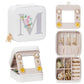 Enthralite Travel Jewelry Box for Girls: Traveling Ring Case Gift for Women - Mini Organizer for Necklaces Earrings White A