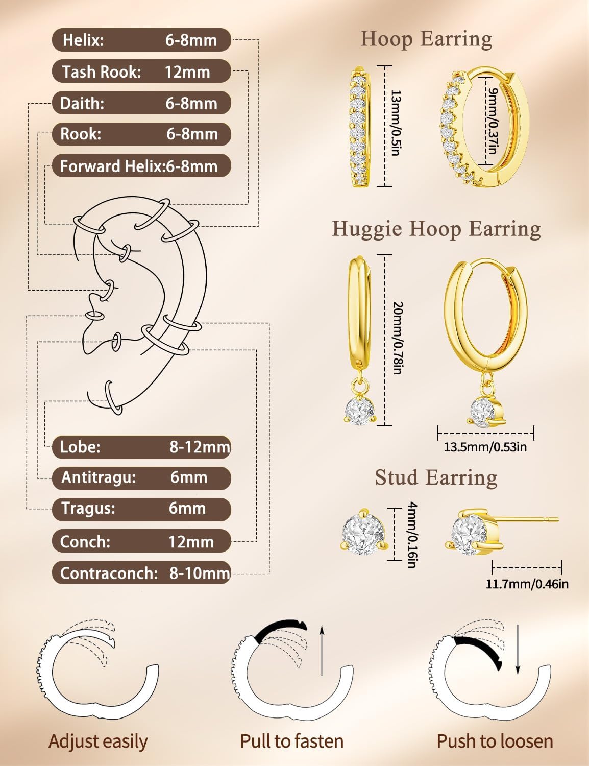 Freekiss 3 Pairs Gold Hoop Earrings Set: Dainty Stud Earrings Trendy Small 14K Gold Plated Hypoallergenic Dangle Cartilage Huggie Hoop Earrings for Women Gold Jewelry for Women Gifts