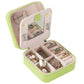 KElofoN Travel jewelry case Travel jewelry box Travel Jewelry Organizer Small box Gift for Girls Women with Mirror(Pink)