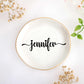 JoycuFF Initial A Ceramic Jewelry Tray, Bridesmaid Bride Gifts, Engagement Birthday Best Friend Mom Grandma Sister Gifts for Women, Trinket Dish for Rings Earrings Necklaces Bracelets Keys