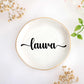JoycuFF Initial A Ceramic Jewelry Tray, Bridesmaid Bride Gifts, Engagement Birthday Best Friend Mom Grandma Sister Gifts for Women, Trinket Dish for Rings Earrings Necklaces Bracelets Keys