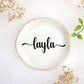 JoycuFF Initial A Ceramic Jewelry Tray, Bridesmaid Bride Gifts, Engagement Birthday Best Friend Mom Grandma Sister Gifts for Women, Trinket Dish for Rings Earrings Necklaces Bracelets Keys
