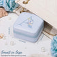 Enthralite Travel Jewelry Box for Girls: Traveling Ring Case Gift for Women - Mini Organizer for Necklaces Earrings White A