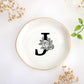 JoycuFF Initial A Ceramic Jewelry Tray, Bridesmaid Bride Gifts, Engagement Birthday Best Friend Mom Grandma Sister Gifts for Women, Trinket Dish for Rings Earrings Necklaces Bracelets Keys