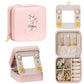 Enthralite Travel Jewelry Box for Girls: Traveling Ring Case Gift for Women - Mini Organizer for Necklaces Earrings White A