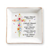 Christian Bible Verse Jewelry Dish Gift for Women, Christian Women 4" Ceramic Jewelry Tray, Mother's Day Gifts for Mom/Grandma, Confirmation Gifts for Teen Girls, Graduation Gifts for Daughter