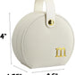 COLLECTIVE HOME - Travel Jewelry Case, Elegant Half-Moon Design with Gold Monogram, Detachable Handle, Personalized Accessory Organizer, Gift for Fashion-Forward Women and Teens (m)