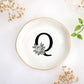 JoycuFF Initial A Ceramic Jewelry Tray, Bridesmaid Bride Gifts, Engagement Birthday Best Friend Mom Grandma Sister Gifts for Women, Trinket Dish for Rings Earrings Necklaces Bracelets Keys