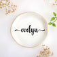 JoycuFF Initial A Ceramic Jewelry Tray, Bridesmaid Bride Gifts, Engagement Birthday Best Friend Mom Grandma Sister Gifts for Women, Trinket Dish for Rings Earrings Necklaces Bracelets Keys