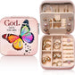 GAOLZIUY Christian Gifts for Women Girls, Inspirational Religious Birthday Gifts Butterfly Travel Jewelry Box, Spiritual Catholic Faith Prayer Gift for Friends, Mom, Sister