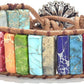 sedmart 7 Chakra Bracelets for Women with Real Stones Leather Wrap Healing Bead Bracelet Women Men Boho Friendship Jewelry