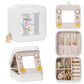 Enthralite Travel Jewelry Box for Girls: Traveling Ring Case Gift for Women - Mini Organizer for Necklaces Earrings White A