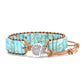 sedmart 7 Chakra Bracelets for Women with Real Stones Leather Wrap Healing Bead Bracelet Women Men Boho Friendship Jewelry