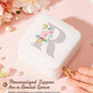 Enthralite Travel Jewelry Box for Girls: Traveling Ring Case Gift for Women - Mini Organizer for Necklaces Earrings White A