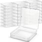 24 Packs Small Clear Plastic Beads Storage Containers Box with Hinged Lid for Storage of Small Items, Crafts, Jewelry, Hardware(1.37 x 1.37 x 0.7 Inches)