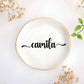 JoycuFF Initial A Ceramic Jewelry Tray, Bridesmaid Bride Gifts, Engagement Birthday Best Friend Mom Grandma Sister Gifts for Women, Trinket Dish for Rings Earrings Necklaces Bracelets Keys