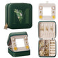Enthralite Travel Jewelry Box for Girls: Traveling Ring Case Gift for Women - Mini Organizer for Necklaces Earrings White A