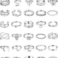 iF YOU 25 Pcs Gold Stackable Ring Set for Women, Chunky Knuckle Finger Midi Rings, Silver Simple Stacking Cute Rings Pack Trendy Stuff Jewelry Gift