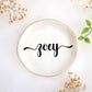 JoycuFF Initial A Ceramic Jewelry Tray, Bridesmaid Bride Gifts, Engagement Birthday Best Friend Mom Grandma Sister Gifts for Women, Trinket Dish for Rings Earrings Necklaces Bracelets Keys