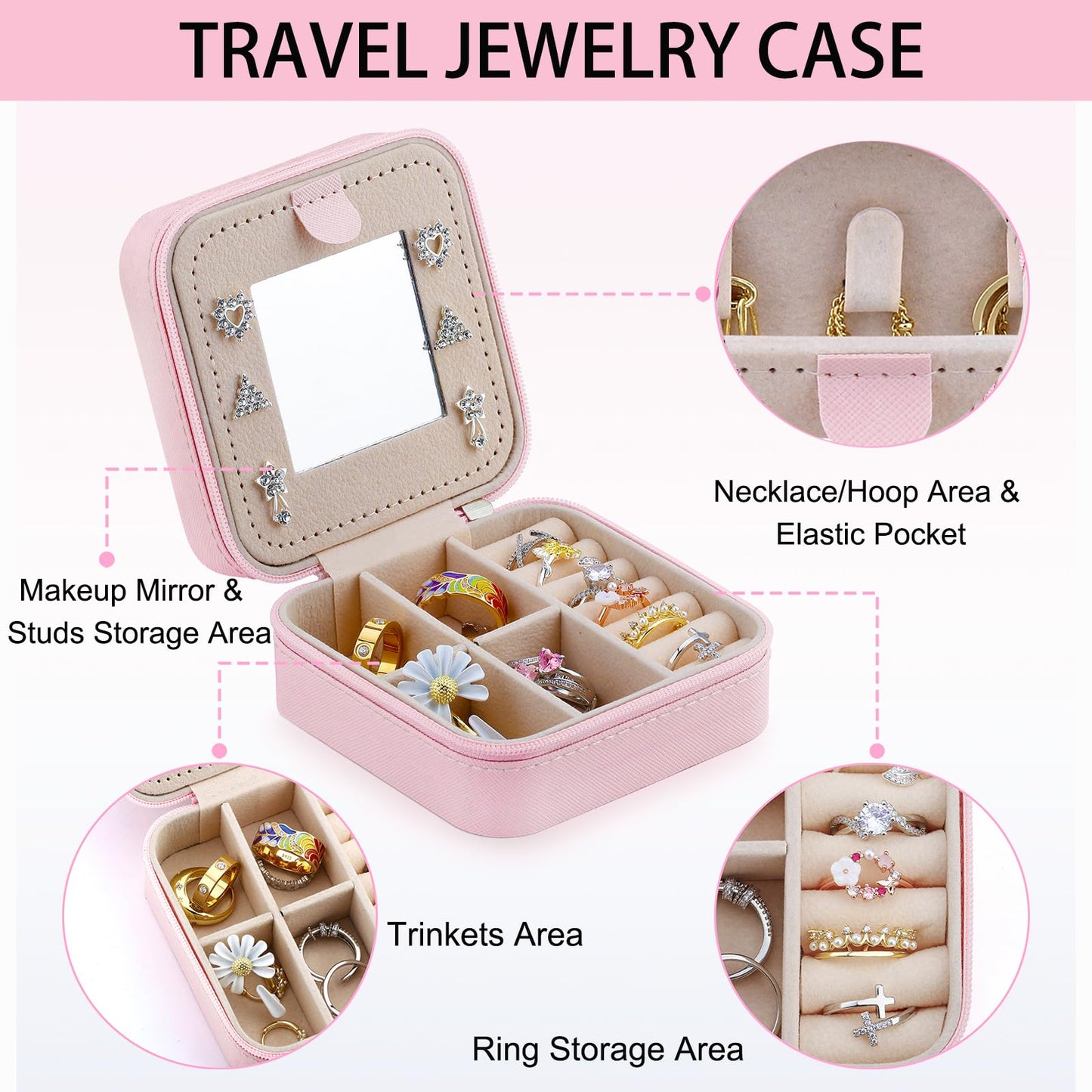 Haoze Elephant Gifts Jewelry Box for Women, Small Travel Jewelry Case Jewelry Holder Organizer Jewelry Box Lover Gifts(Elephant)