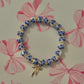 Beads Bow Charm Bracelet for Women Flower Vintage Bracelet Handmade Stretch Beaded Dainty Romantic Jewelry Gifts