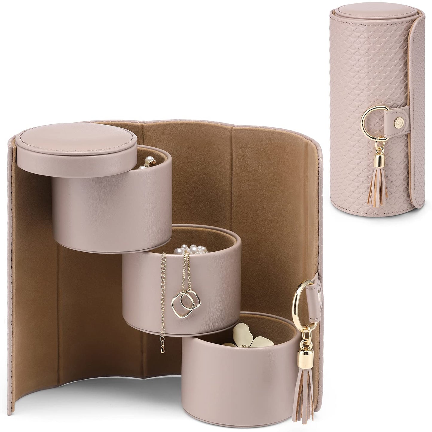 VLANDO Viaggio Mothers Day Gifts Her - Small Jewelry Case Box - Travel Essential Accessories for Women, Travelers, Couples, Mom, Friends, Bridesmaid