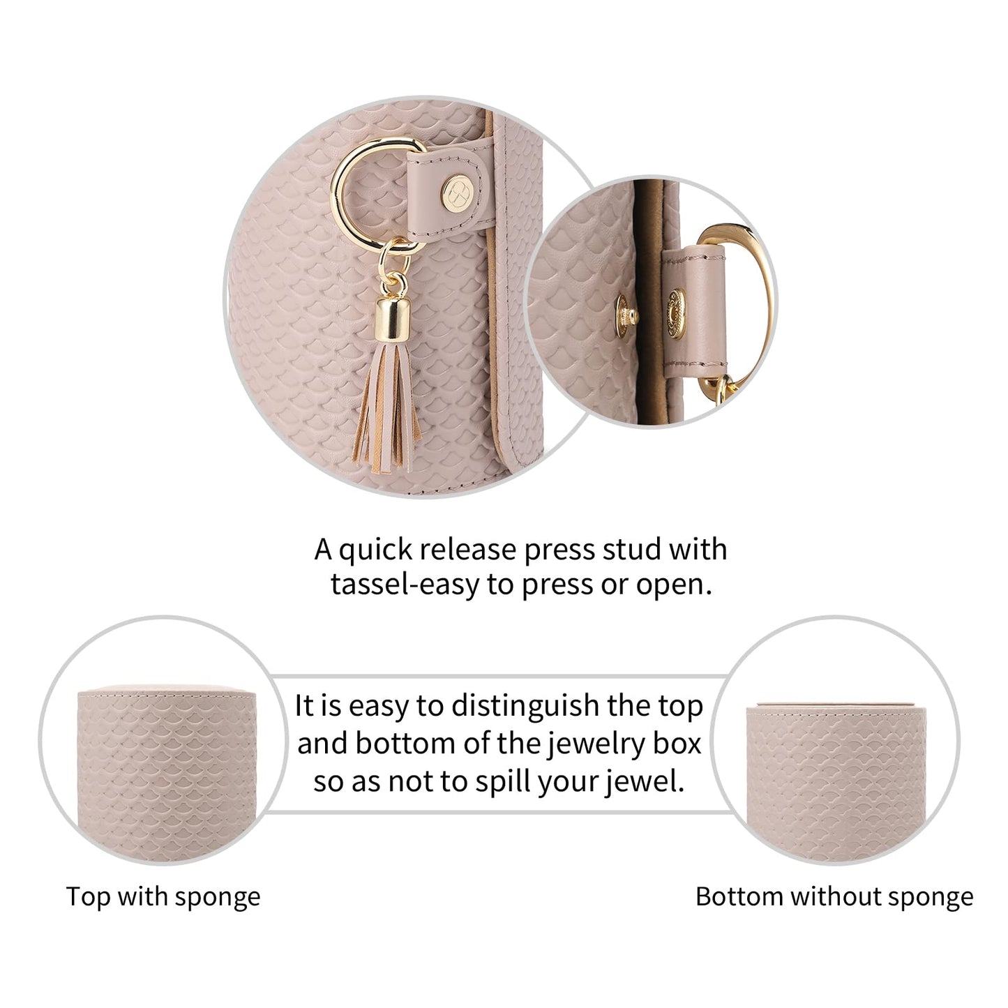 VLANDO Viaggio Mothers Day Gifts Her - Small Jewelry Case Box - Travel Essential Accessories for Women, Travelers, Couples, Mom, Friends, Bridesmaid