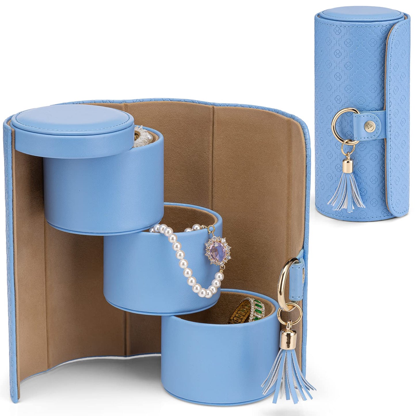 VLANDO Viaggio Mothers Day Gifts Her - Small Jewelry Case Box - Travel Essential Accessories for Women, Travelers, Couples, Mom, Friends, Bridesmaid