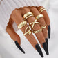 YEEZII 25 Pcs Gold Knuckle Rings Set for Women, Cute Stackable Finger Midi Rings, Dainty Gold Chunky Stacking Statement Womens ring pack