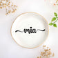 JoycuFF Initial A Ceramic Jewelry Tray, Bridesmaid Bride Gifts, Engagement Birthday Best Friend Mom Grandma Sister Gifts for Women, Trinket Dish for Rings Earrings Necklaces Bracelets Keys