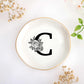 JoycuFF Initial A Ceramic Jewelry Tray, Bridesmaid Bride Gifts, Engagement Birthday Best Friend Mom Grandma Sister Gifts for Women, Trinket Dish for Rings Earrings Necklaces Bracelets Keys