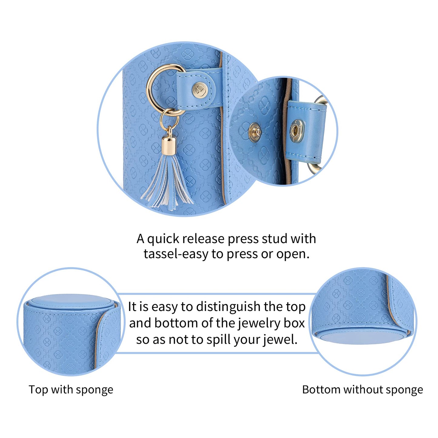 VLANDO Viaggio Mothers Day Gifts Her - Small Jewelry Case Box - Travel Essential Accessories for Women, Travelers, Couples, Mom, Friends, Bridesmaid