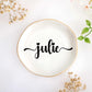 JoycuFF Initial A Ceramic Jewelry Tray, Bridesmaid Bride Gifts, Engagement Birthday Best Friend Mom Grandma Sister Gifts for Women, Trinket Dish for Rings Earrings Necklaces Bracelets Keys