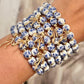 Beads Bow Charm Bracelet for Women Flower Vintage Bracelet Handmade Stretch Beaded Dainty Romantic Jewelry Gifts