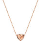 Swarovski Lifelong Heart Necklace, Earrings, and Bracelet Crystal Jewelry Collection, Rose Gold & Rhodium Tone Finish