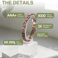 Feraco Pure Copper Bracelets for Women, Ultra Strength Magnetic Therapy Bracelet for Pain Relief with Neodymium Magnets & Sparkling Cubic Zirconia, Adjustable, Infinite Clover Jewelry