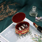 Hipiwe Vintage Metal Jewelry Box - Oval Trinket Organizer Ring Box Case with Rose Pattern Jewelry Storage Box for Ring Earrings Necklace, Gift for Women