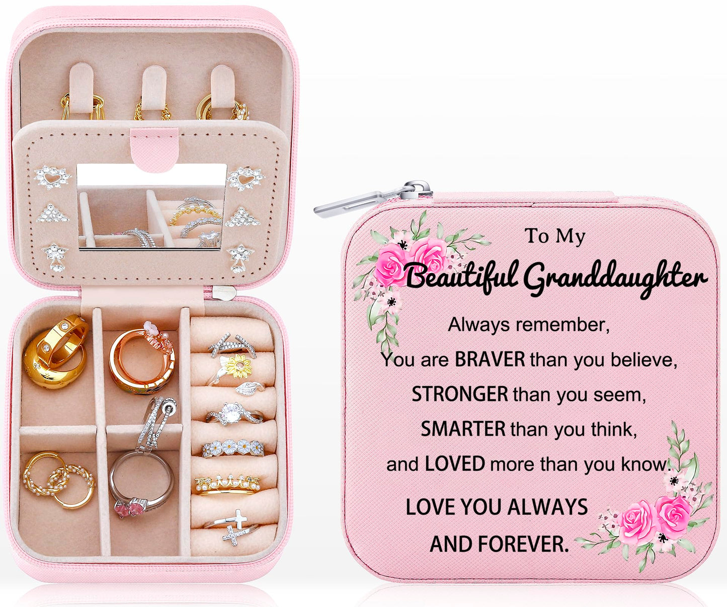 Haoze Elephant Gifts Jewelry Box for Women, Small Travel Jewelry Case Jewelry Holder Organizer Jewelry Box Lover Gifts(Elephant)