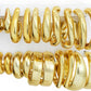 12 Pairs Chunky Gold Hoop Earrings for Women Trendy, Gold Plated Lightweight Hypoallergenic Stack, Thick Open Twisted Huggie Hoops Earring Set